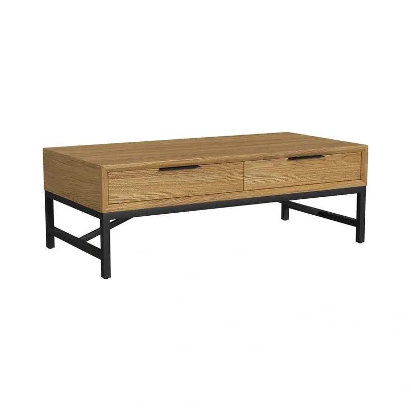 Intercon Newport 2-Drawer Coffee Table in Oak
