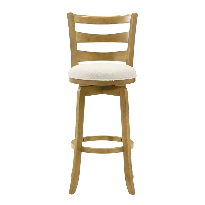 Armen Living Melindra Swivel Barstool in Amber Glow
