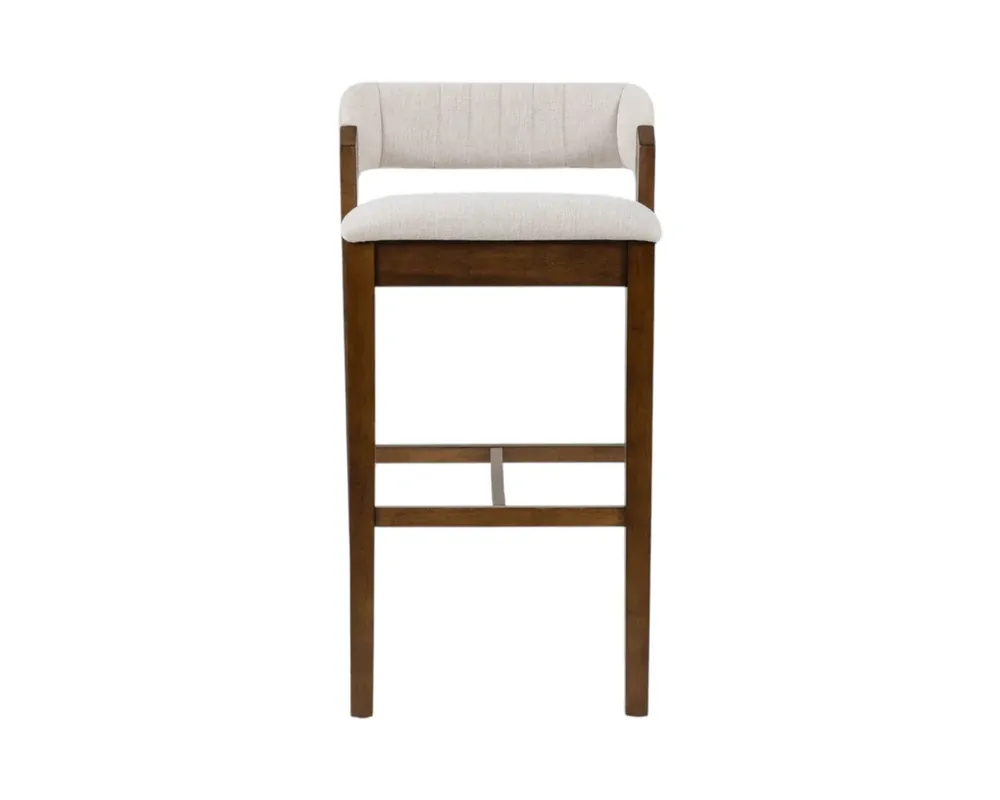 Armen Living Landyn Barstool in Sepia Brown/Ecru