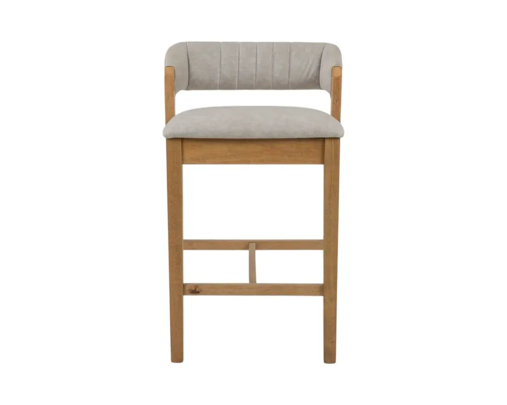 Armen Living Landyn Counter Stool in Amber Glow/Slip Gray