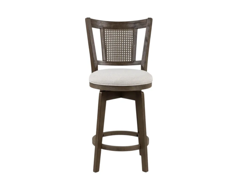 Armen Living Isla Counter Stool in Putty Brown/Wheat