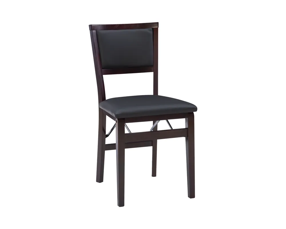 Linon Keira Folding Dining Chair in Merlot
