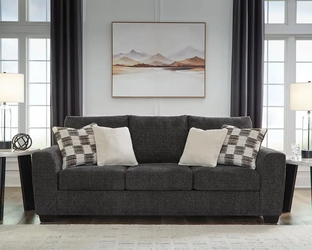 Ashley Loreo Queen Sleeper Sofa in Ebony