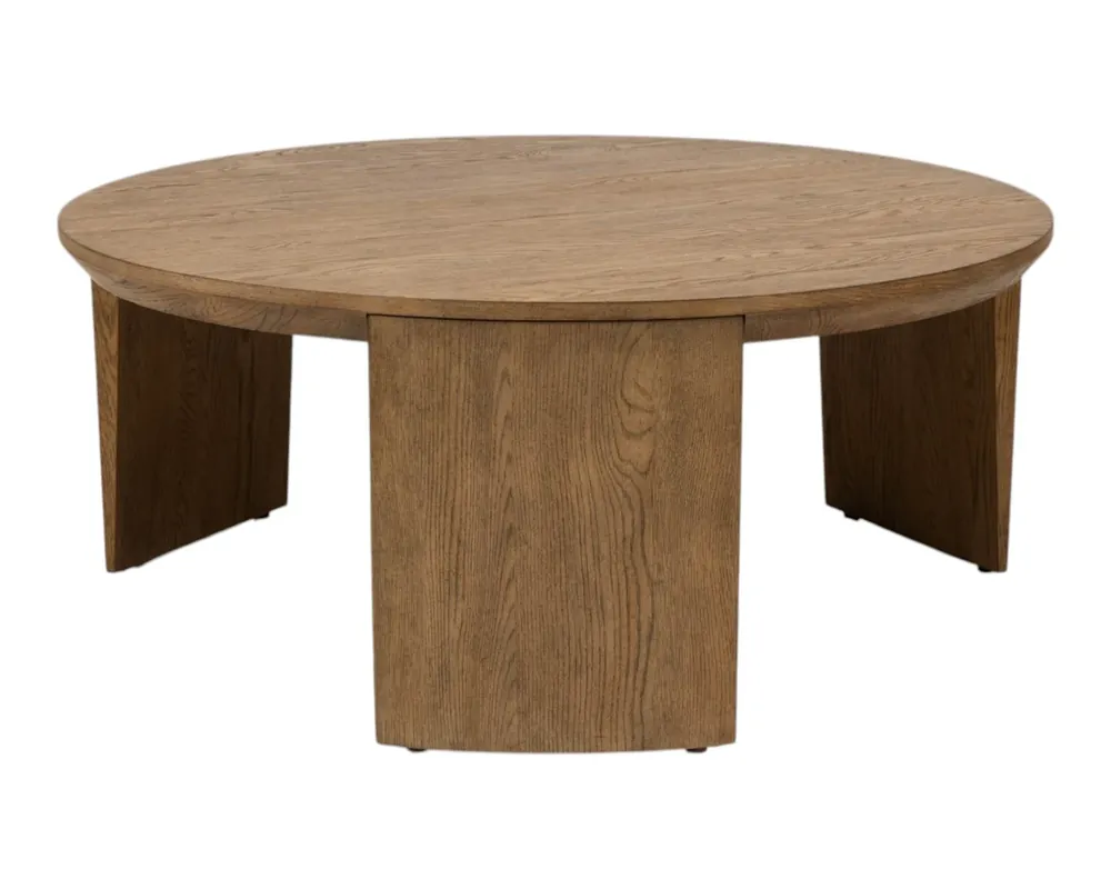 Hooker Furniture Commerce & Market Round Coffee Table in Natural Oak