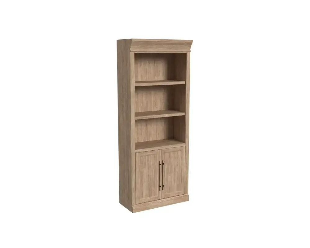 Martin Furniture Willow Lane 2-Door Bookcase in Natural Oak