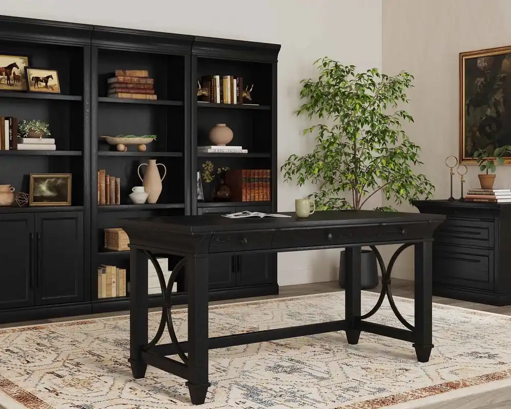 Martin Furniture Willow Lane Writing Desk in Ebony Black