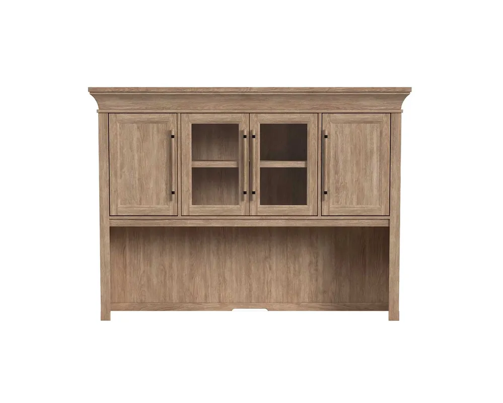 Martin Furniture Willow Lane Desk Hutch in Natural Oak