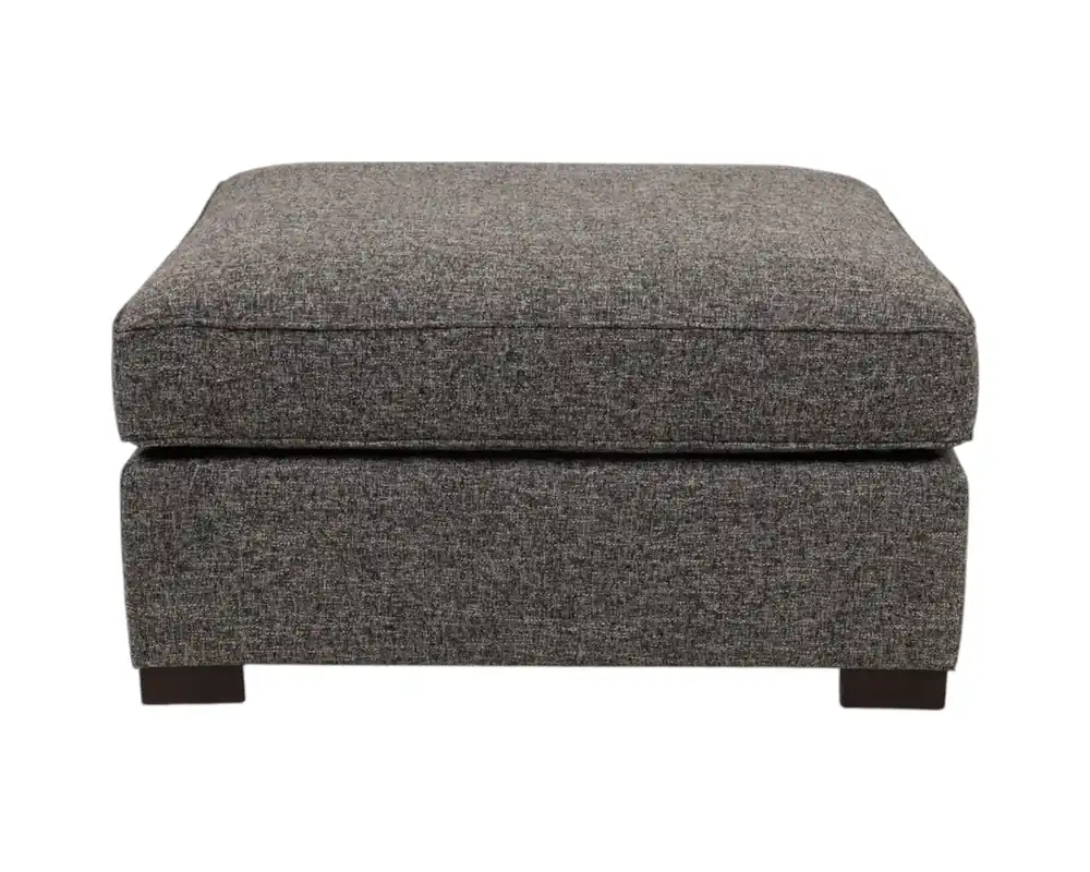 Max Home Triumph Square Bumper Ottoman in Marilyn Charcoal