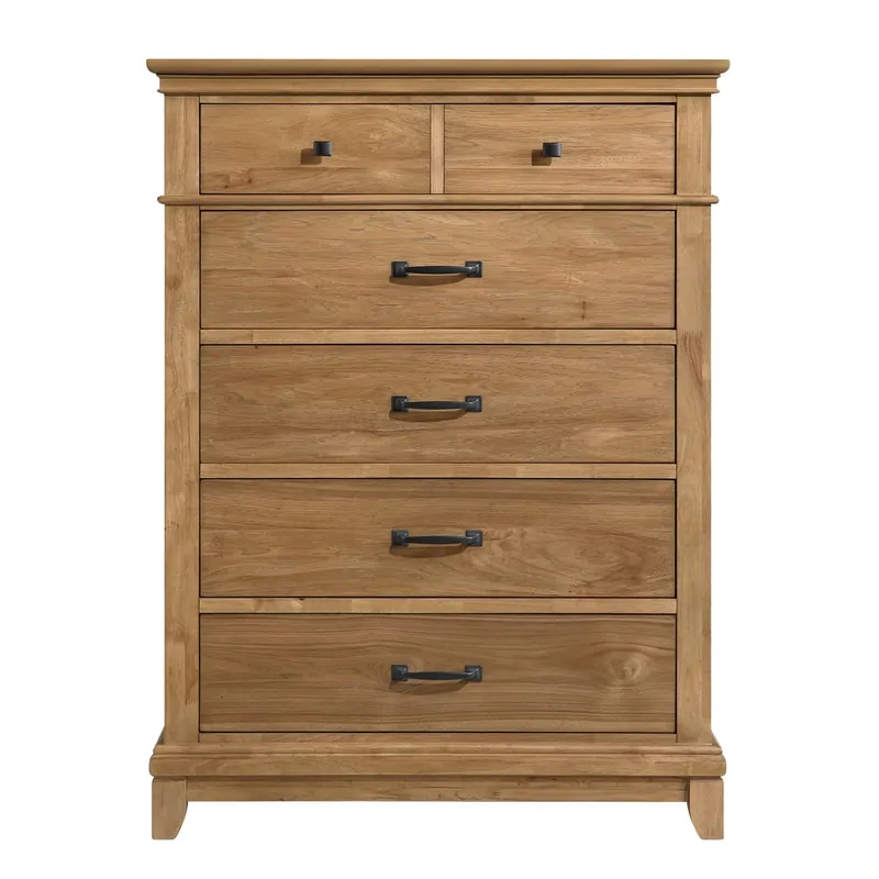 New Classic Sunstone 5-Drawer Chest in Honey Brown