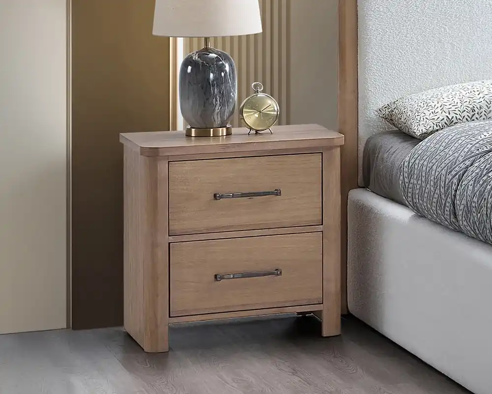 New Classic Anika 2-Drawer Nightstand in Natural