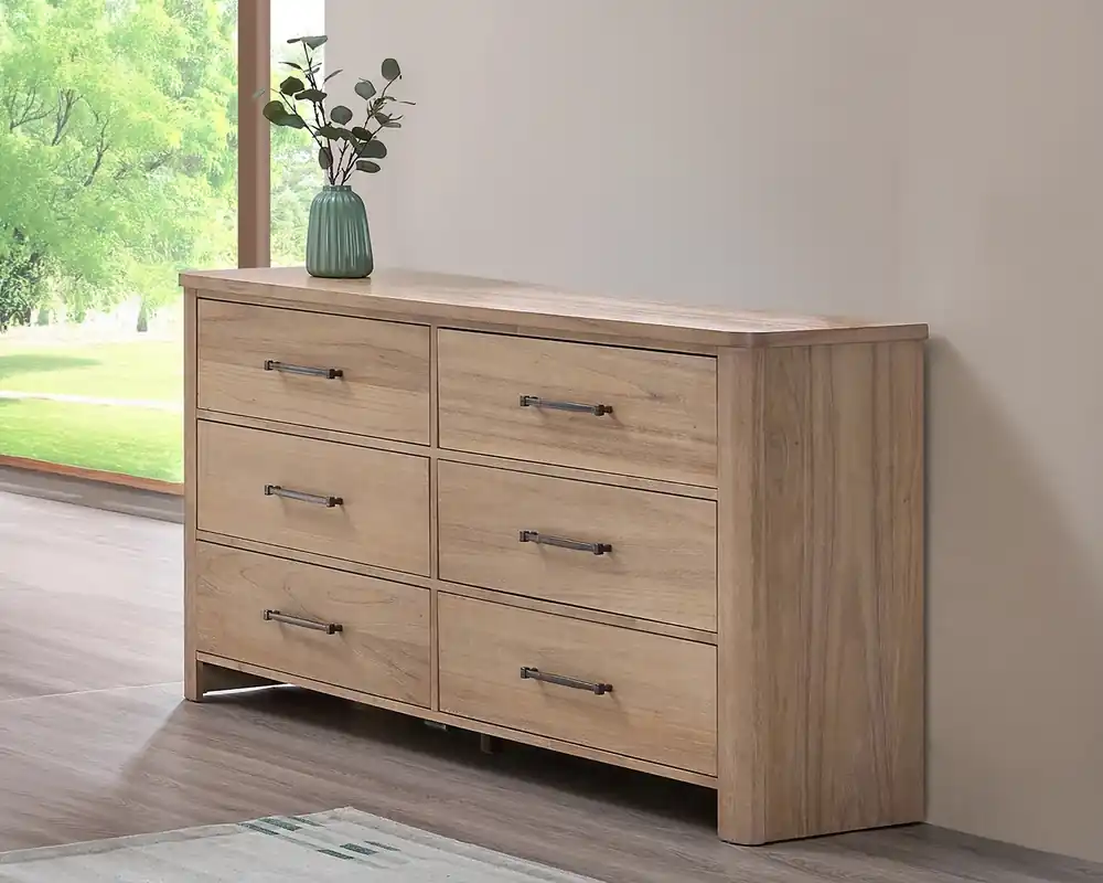 New Classic Anika 6-Drawer Dresser in Natural