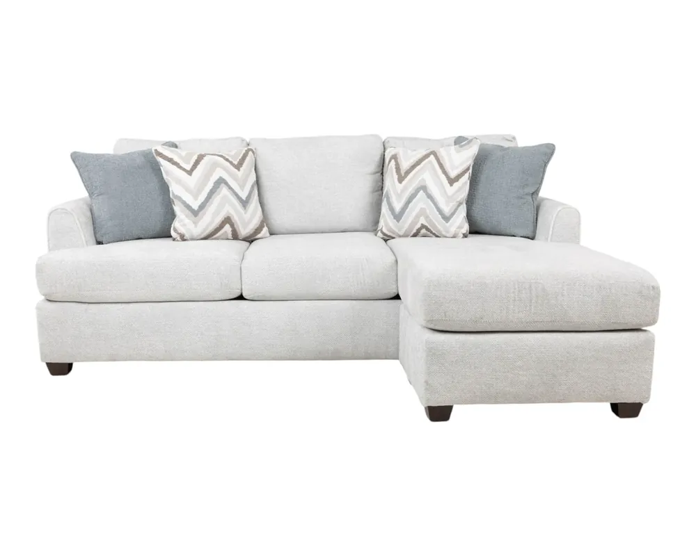 Fusion 3503 Queenstown Sofa with Reversible Chaise in Pebble