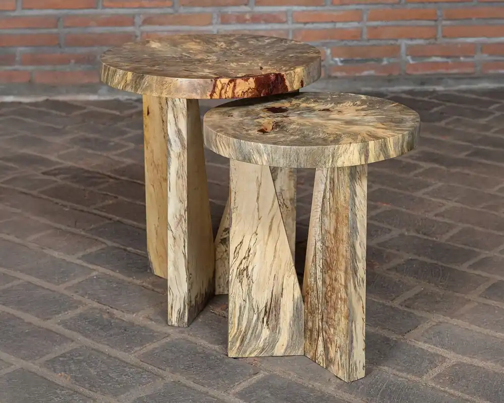 Uttermost Nadette Tamarind Wood Nesting End Tables - Set of 2