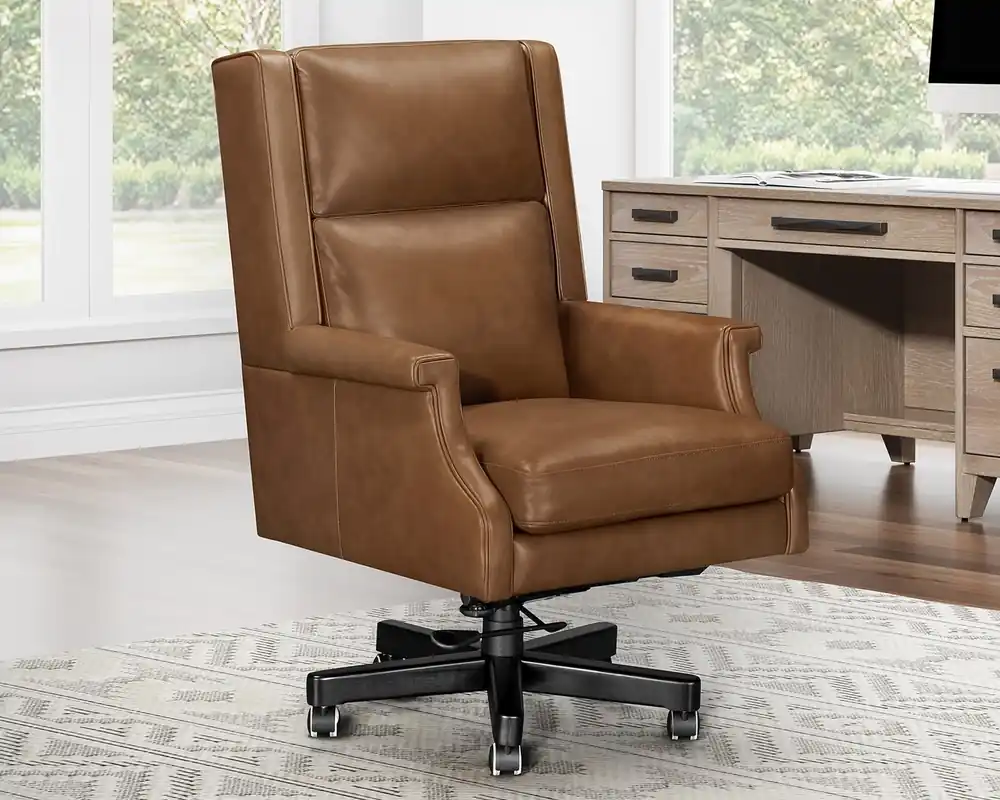 Parker House Leather Office Chair in Chestnut