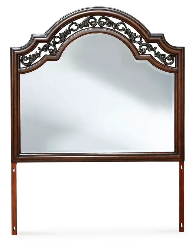 Ashley Lavinton Dresser Mirror in Cherry Brown