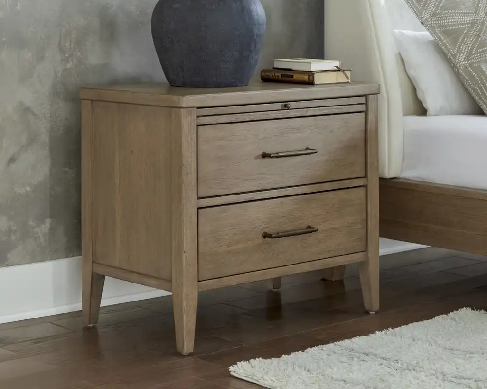 Aspen Olivia 2-Drawer Nightstand in Sunkissed Beige