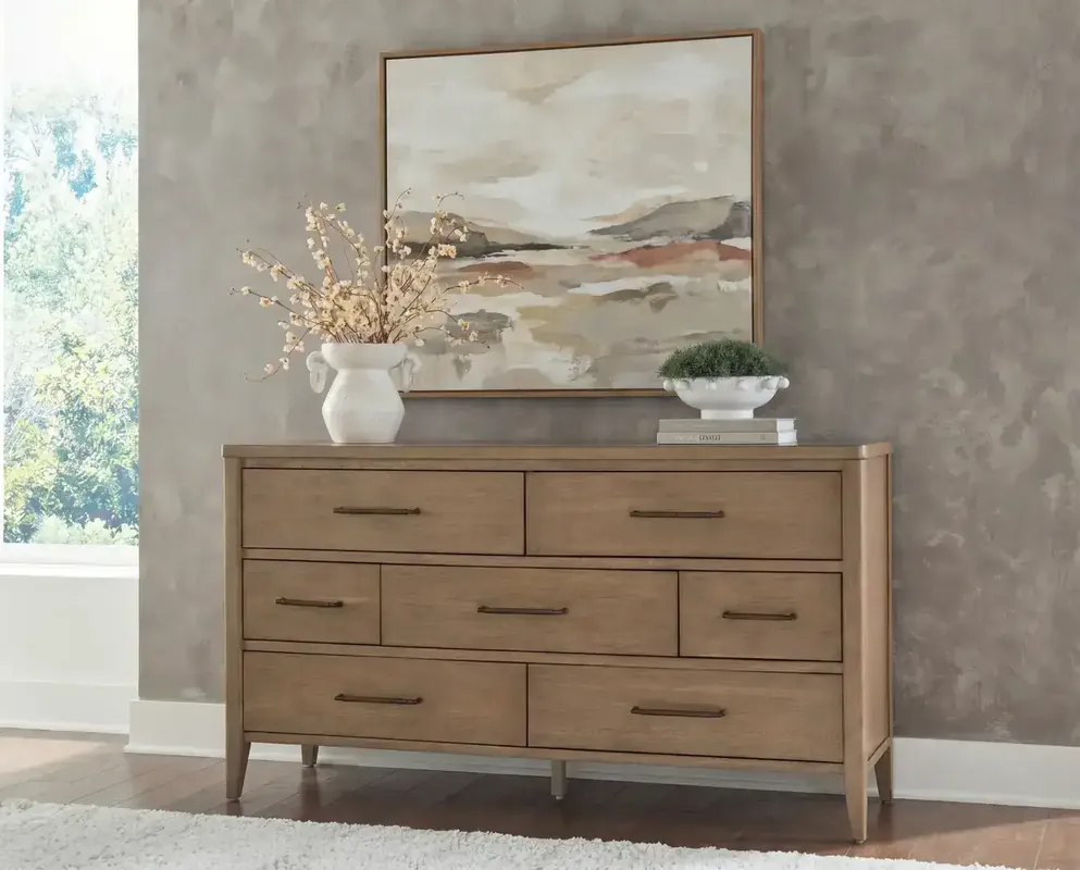 Aspen Olivia 7-Drawer Dresser in Sunkissed Beige