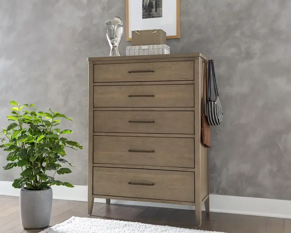 Aspen Olivia 5-Drawer Chest in Sunkissed Beige