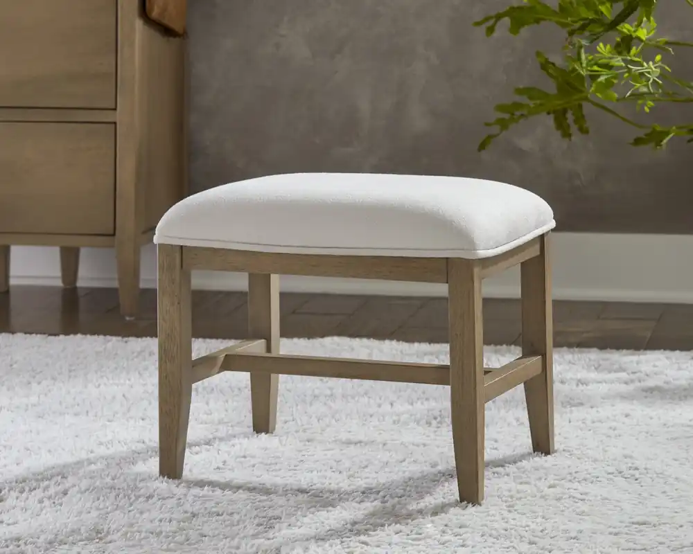 Aspen Olivia Upholstered Bench in Sunkissed Beige