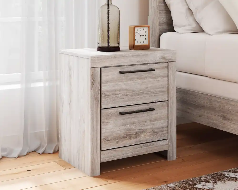 Ashley Broachmyn 2-Drawer Nightstand in Gray