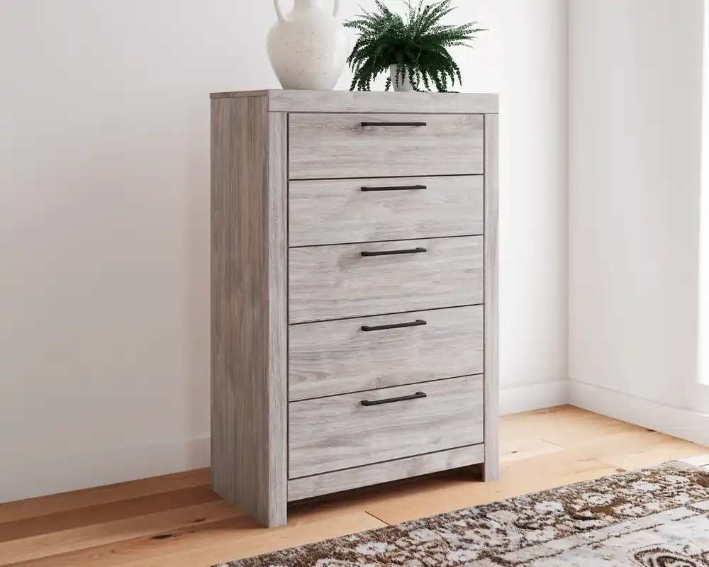 Ashley Broachmyn 5-Drawer Chest in Gray