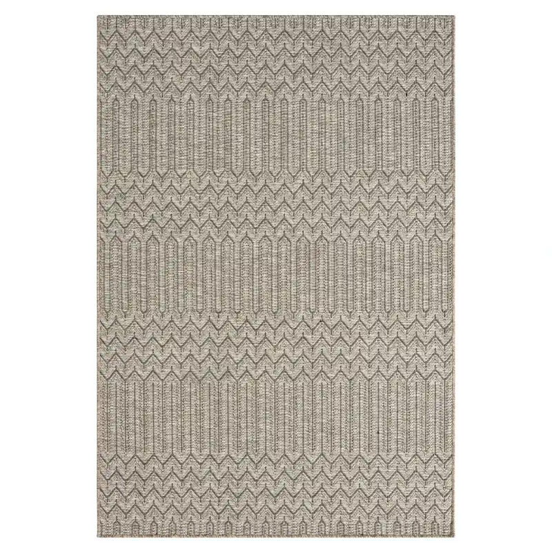 LR Home Oslo Outdoor Rug in Beige - 5 x 7