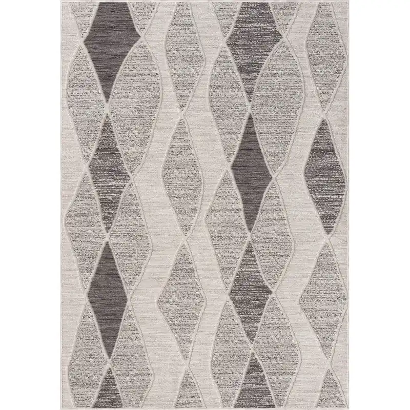 LR Home Westport Outdoor Rug in Gray - 5 x 7