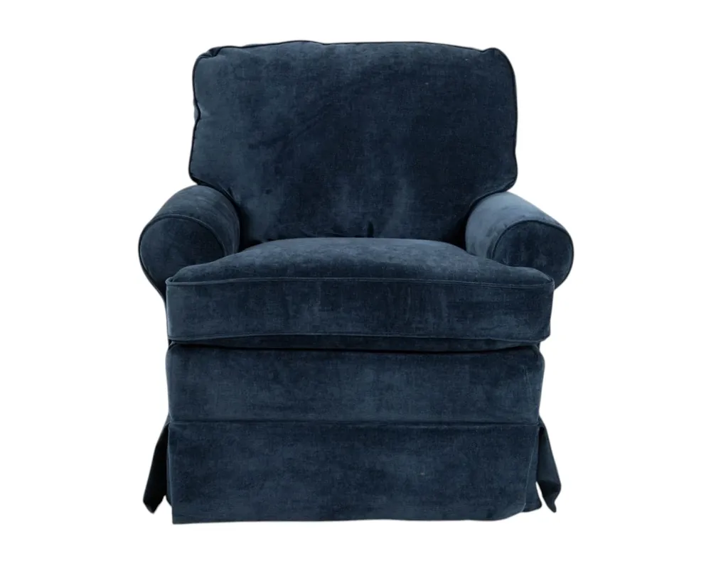 Best Chair Quinn Swivel Glider in Sapphire Blue