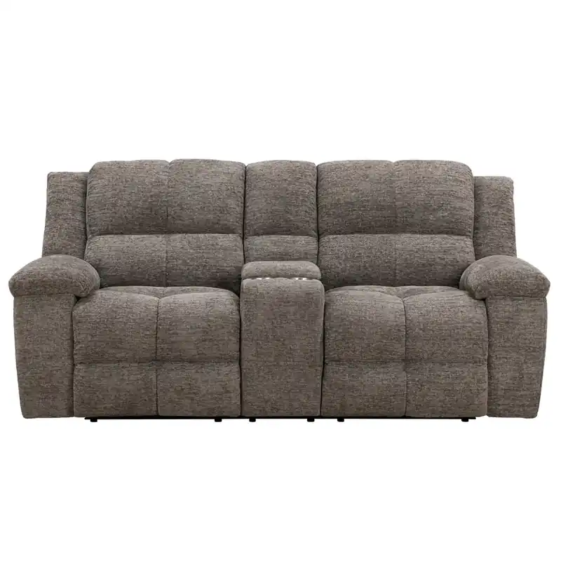 Parker House Buster Reclining Loveseat with Console in Cabot Stone