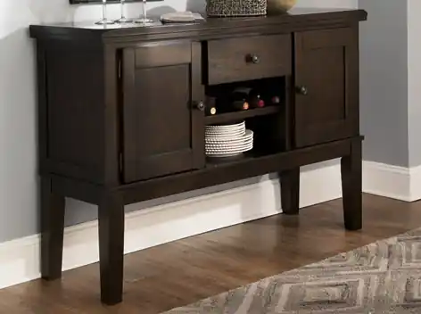 Haddigan Dark Brown Dining Server - Dining Room