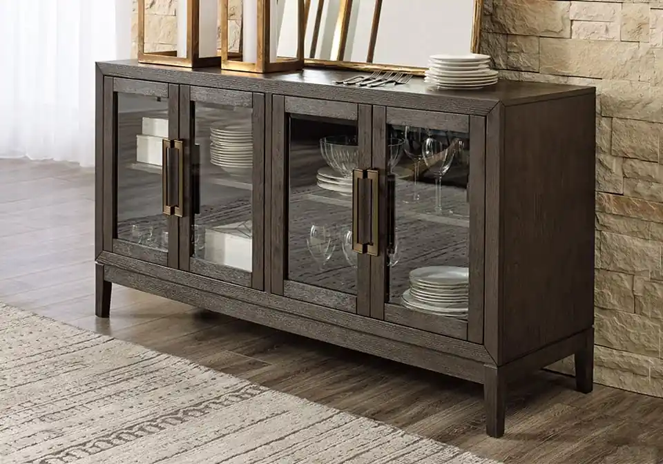 Burkhaus Dark Brown Server - Dining Room