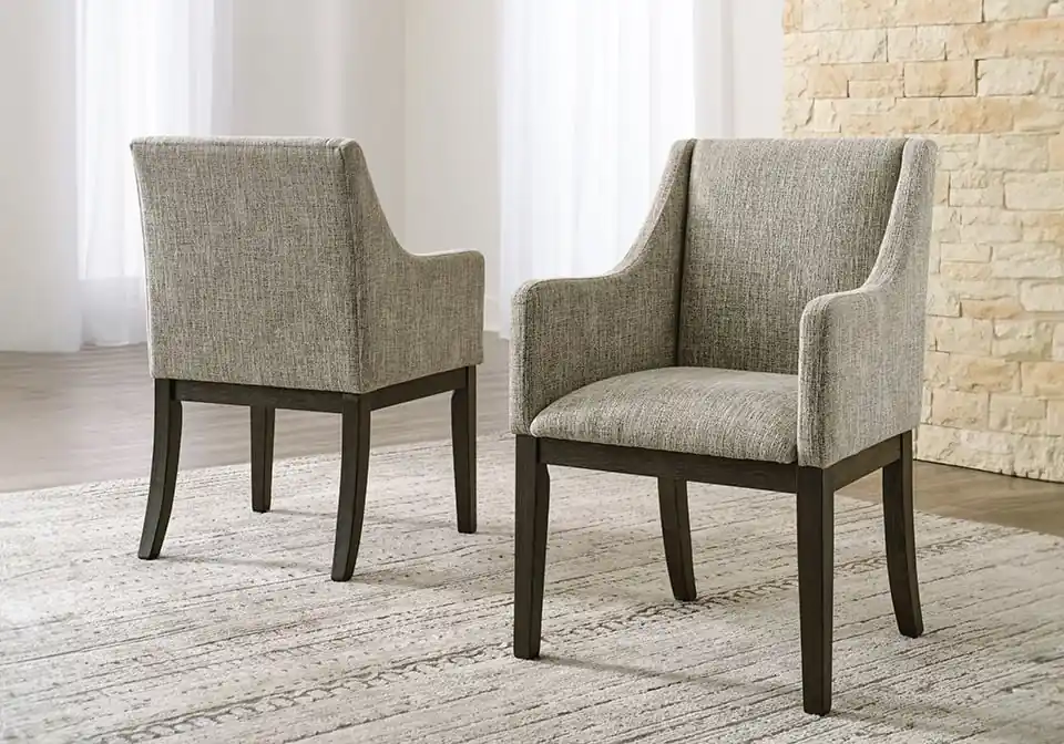 Burkhaus Dark Brown Arm Chair - Dining Room