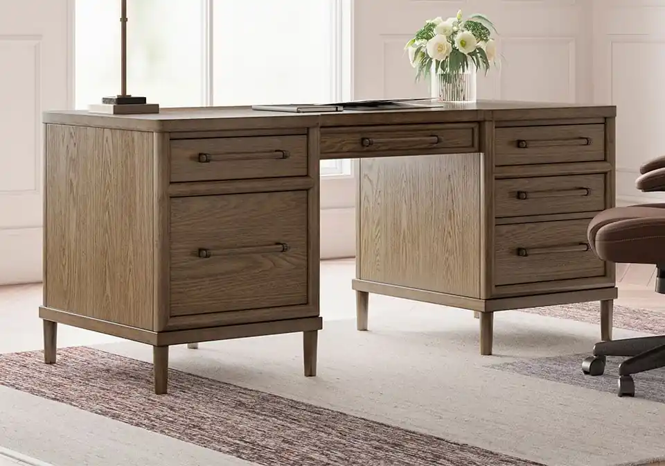 Roanhowe Brown Desk - Office & Entertainment