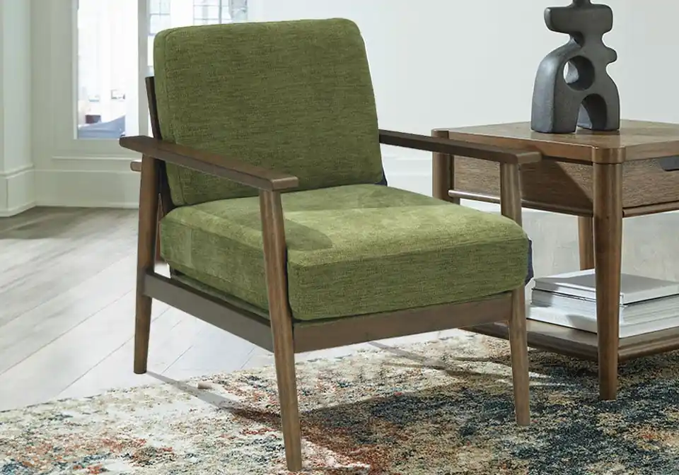 Bixler Olive Accent Chair - Home Decor