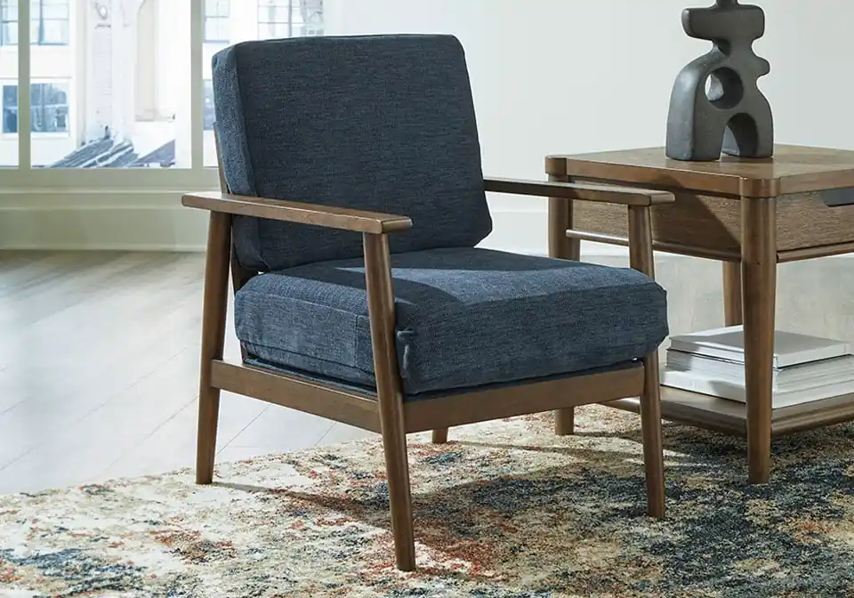 Bixler Navy Accent Chair - Home Decor