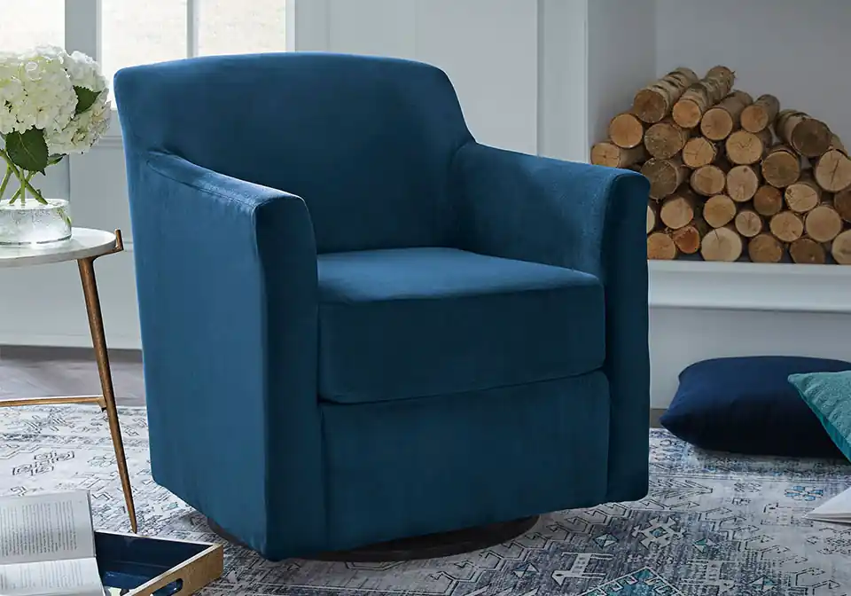 Bradney Ink Swivel Accent Chair - Home Decor