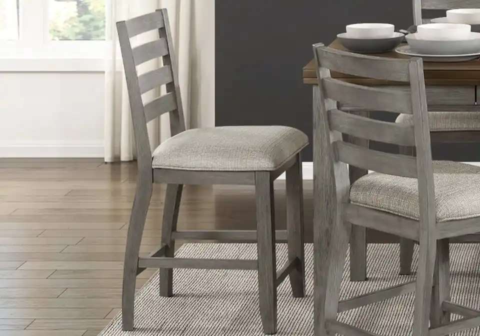 Trigard Grey Counter Height Dining Chair - Dining Room