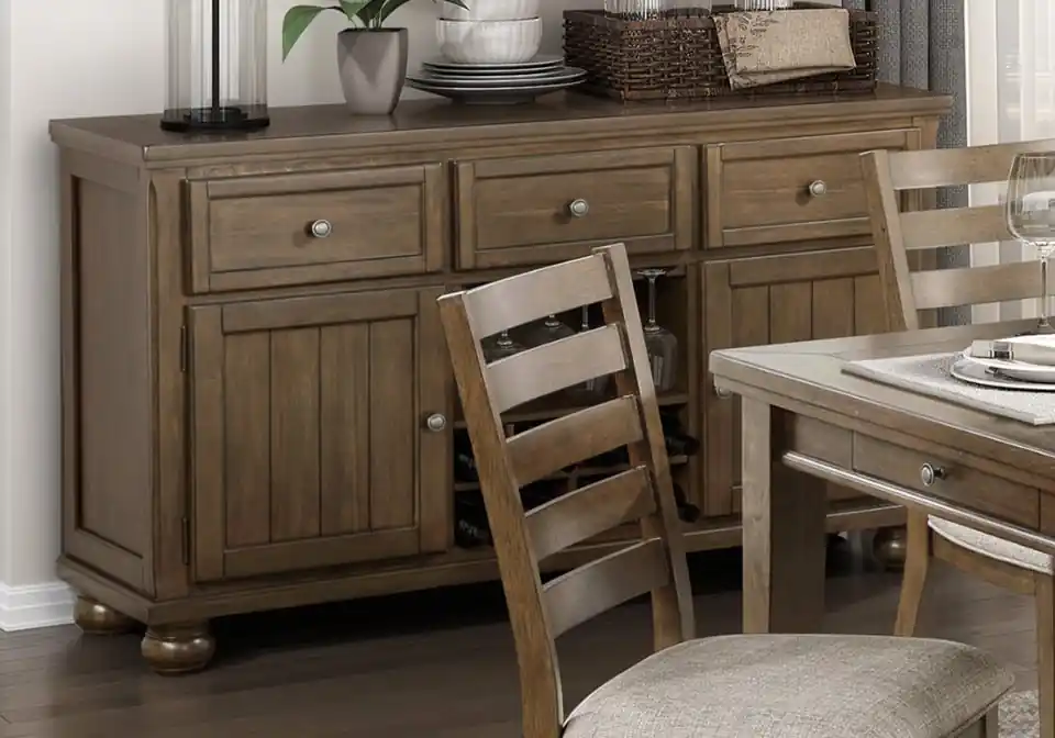 Trigard Brown Server - Dining Room