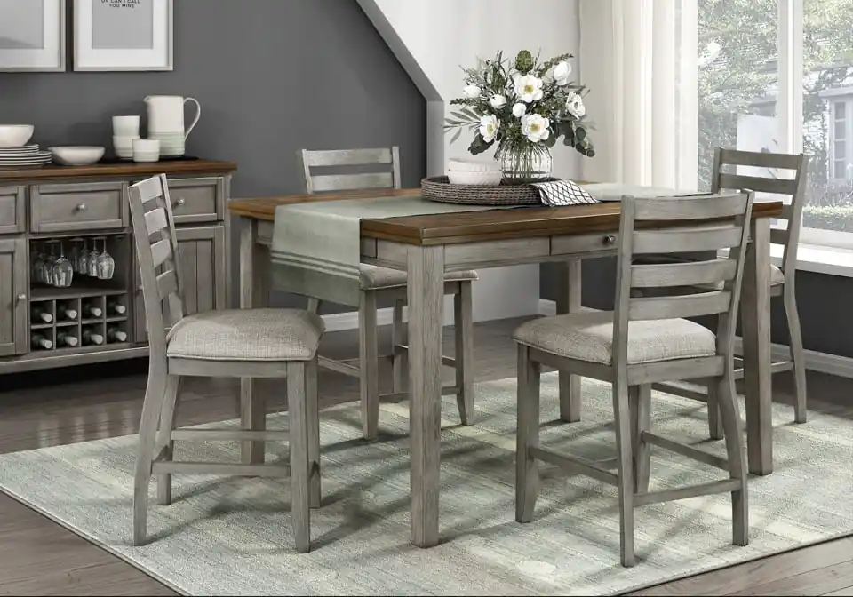 Trigard Grey 5pc. Counter Height Dining Set - Dining Room