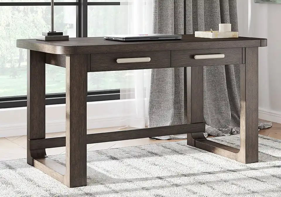 Breckinton Dark Brown Desk - Office & Entertainment