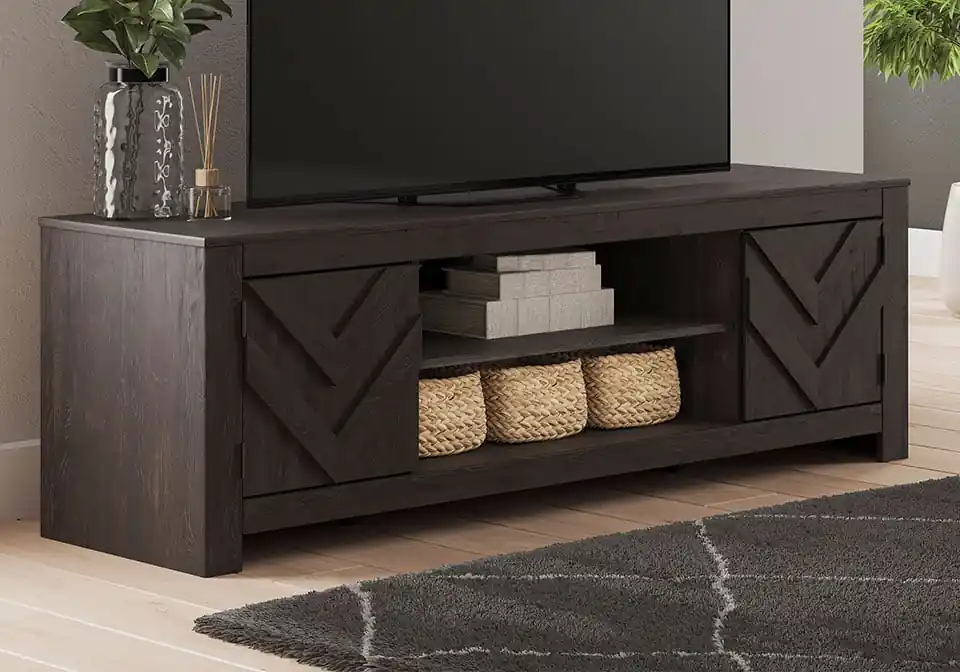 Cayboni Charcoal XL TV Stand - Office & Entertainment