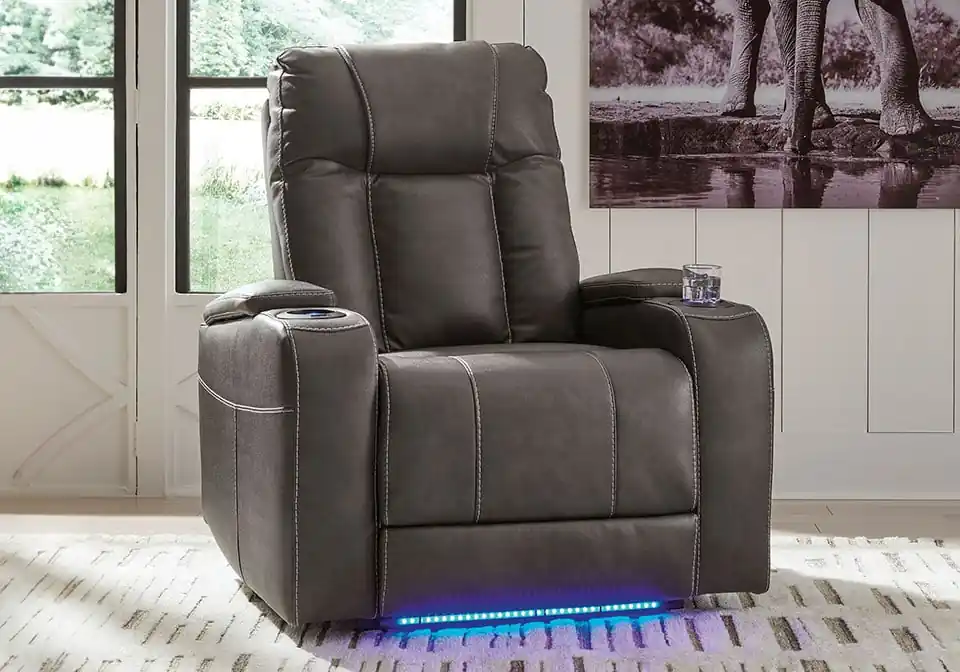 Feazada Shadow Power Recliner - Office & Entertainment