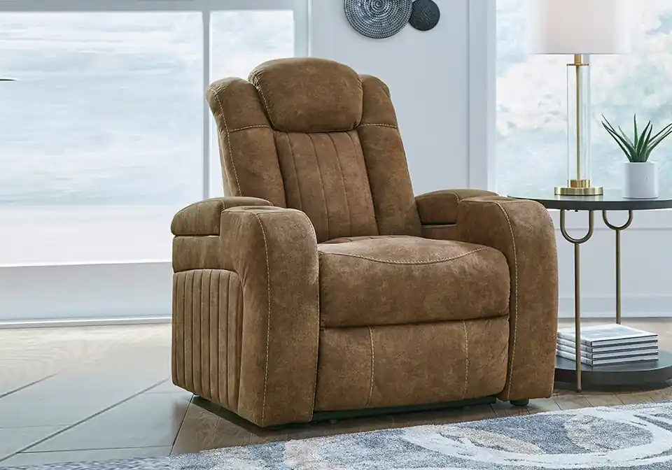 Wolfridge Brindle Power Recliner - Office & Entertainment