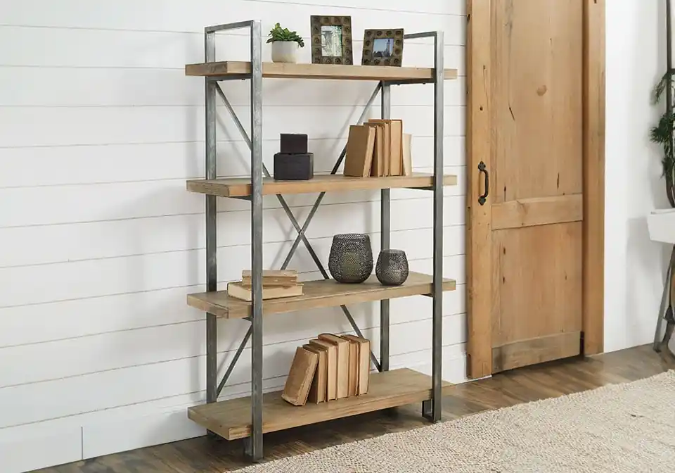 Forestmin Black/Brown Bookcase - Office & Entertainment