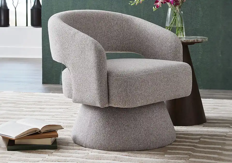 Nashkins Pebble Swivel Accent Chair - Home Decor