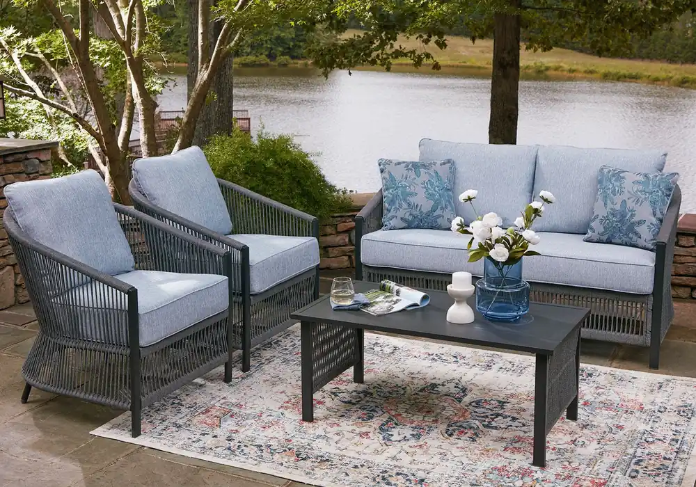 Bridges Beach Gray 4pc. Outdoor Seating Set
