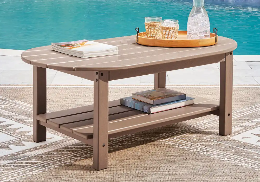 Grover Beach Driftwood Outdoor Cocktail Table