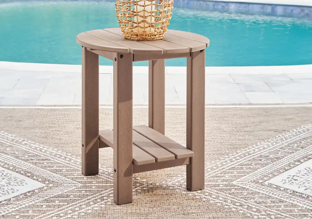 Grover Beach Driftwood Outdoor End Table