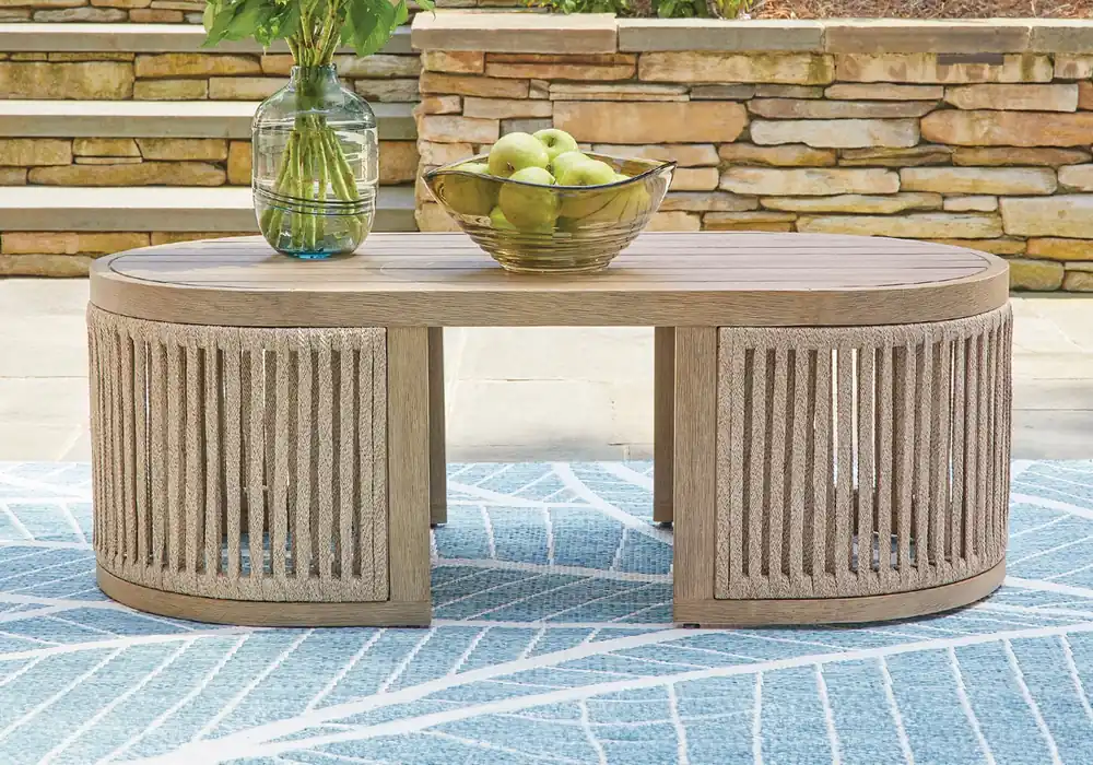 Serena Shores Green Outdoor Cocktail Table
