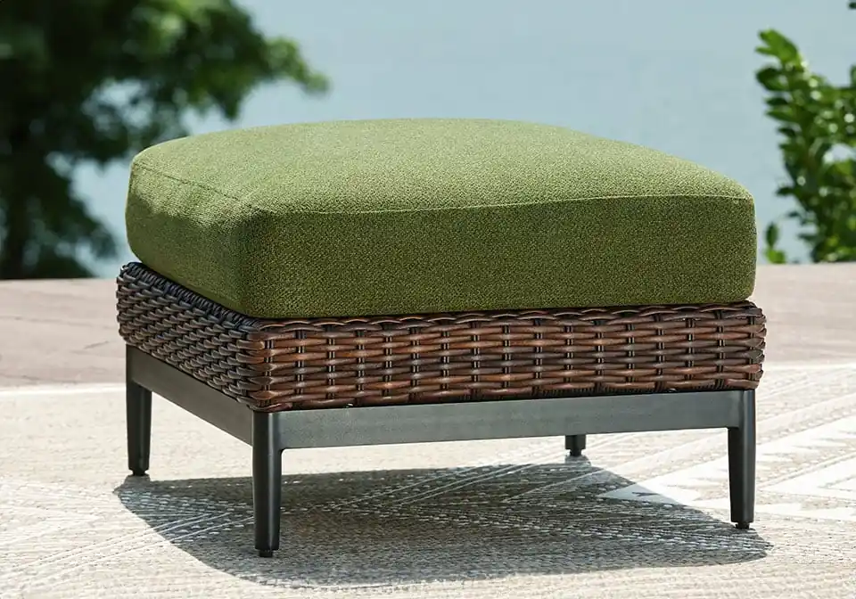 Horizon Hall Green Ottoman - Outdoor